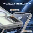 for Samsung Galaxy A36 5G Case, [Transparent & Holster Series] Belt Clip Full Body Shockproof Protective Cell Phone Cover with 2 Pack Tempered Glass Screen Protector (Gray/Clear)