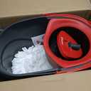 O-Cedar EasyWring Microfiber Spin Mop, Bucket Floor Cleaning System, Red, Gray, Standard