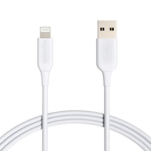 2-Pack Fast Charging USB-A to Lightning ABS Durable Charger Cable, MFi Certified for Apple iPhone Charging, iPhone 14 13 12 11 X Xs Pro, Pro Max, Plus, iPad, 10 Foot Length, White