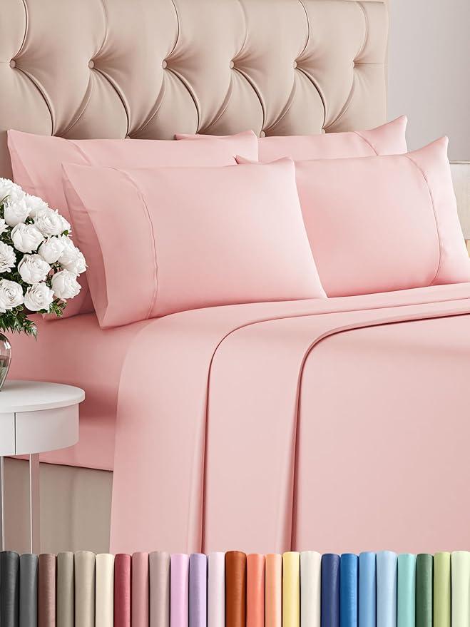 Queen Sheet Set Baby Pink