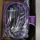 No Pull Dog Harness Adjustable Reflective Oxford Easy Control Medium Large Dog Harness with A Free Heavy Duty 5ft Dog Leash, Purple