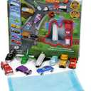 Popular Playthings Magnetic Vehicles for Toddlers 1-3, Mini Mix or Match Car Toys, Set of 9 Gift for Kids - Vehicles