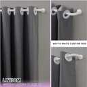 Matte White Disc Curtain Rods, 28-48 Inches Window Curtain Rod,Adjustable Room Darkening Drapery Rod with Aluminum Finials and Brackets,Wrap Around Design