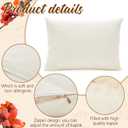 Leinuosen 1 Pack Organic Kapok Pillow 26" x 20" Natural Kapok Fiber Filled Sleeping Pillows with Breathable Cotton Shell, Adjustable Height Soft and Supportive for Comfort Sleeping(Classic)