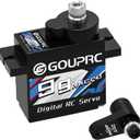GOUPRC 9G Micro Digital Servo of Metal Gears for ARRMA Granite GROM 1/18 Typhon GROM 1/14 Mini Mojave GROM 1/14 RC Car Buggy Truck, Upgrade Servo Parts with 20T Servo Horn Black