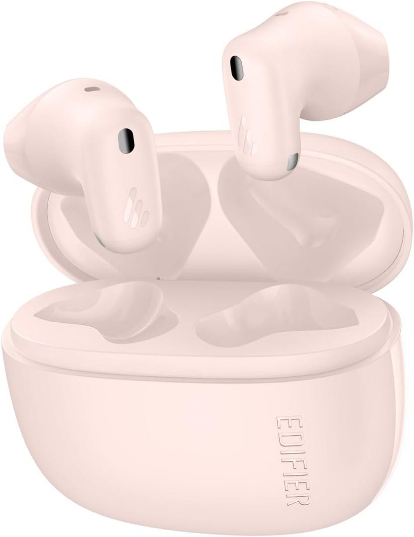 Edifier X1 Lite True Wireless Earbuds, Bluetooth 5.4 Earphones with 26 Hours Playtime Single Mic AI for Clear Calls, IP54 Sweat Resistant Low Latency Headphones Supports Fast Charging - Pink