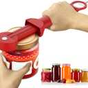 Jar Opener Bottle Opener for Seniors with Arthritis, Multi Retractable Magnetic Can Opener, Jar Grippers for Opening Jars, Kitchen Gadgets for Weak Hands and Senior Arthritis (Red)