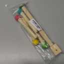 Bird Stand Perch Toy, Interactive Spinning Parakeet Toys, Wooden Exercise Wheel Parrot Toy, Enrichment Cockatiel Toy for Birds Cage, Bird Cage Accessories Perch Toys for Budgies (S) (Hemp Rope)