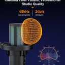 COMICA Ejoy Uni(D) USB Gaming Microphone with Noise Cancellation, RGB Lights, Monitoring, Muting, Streaming Mic for Computer, PS5, PS4, Streaming, Podcast, Chat, Twitch, YouTube, Discord(Black)