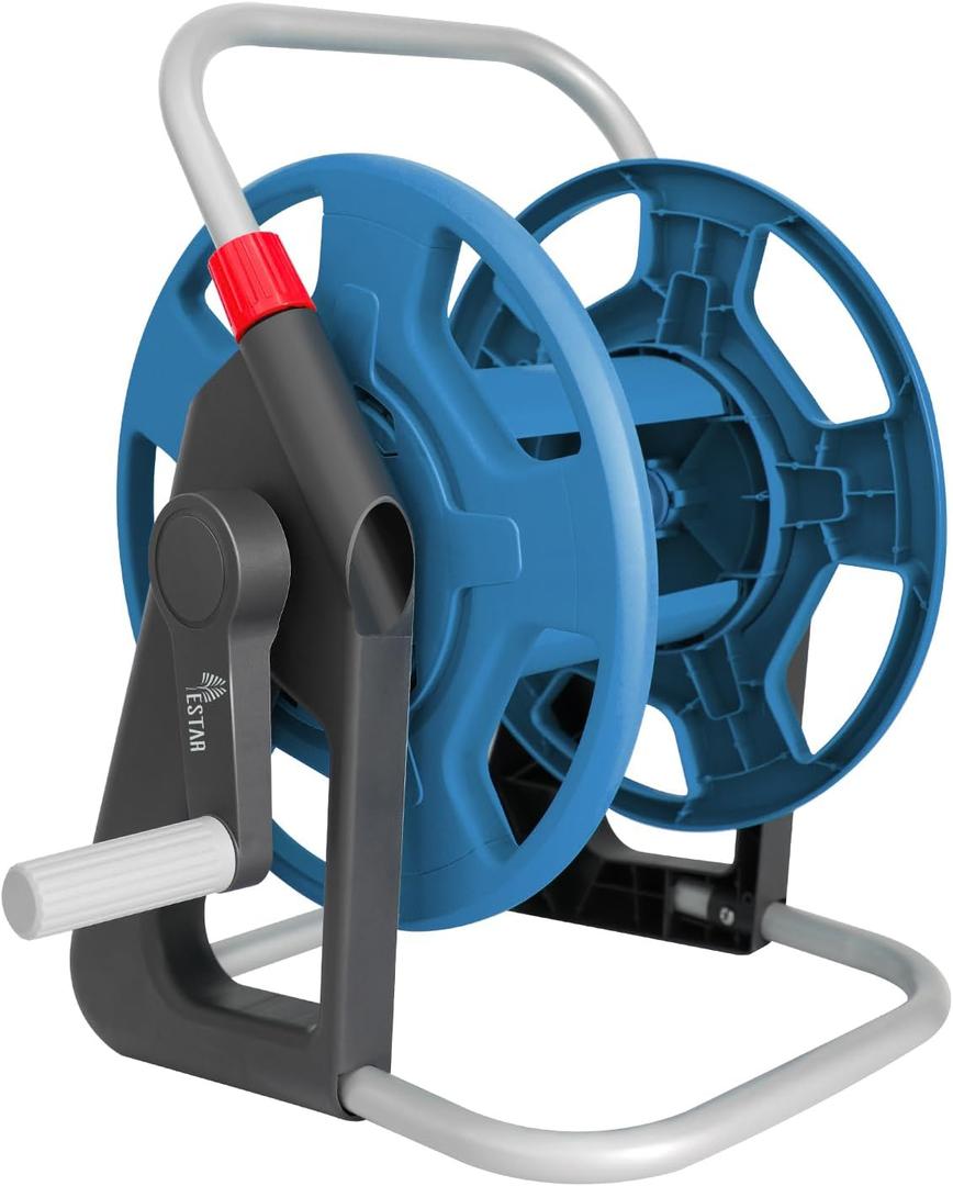 Garden Water Hose Reel Cart,Holds 50-80 Ft of 5/8 Inch Hose, Portable Hose Pipe Holder for Outside (Blue 2)