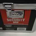 Vaultz Secure Security Lock Boxes - Safe Combination Lock Box, Storage for Documents, Valuables, Medicine & Money - 9.88 x 7.75 x 7 Inch - Black/Chrome