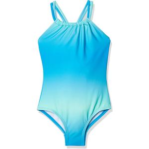 Kanu Surf Girls Jasmine Beach Sport Halter One Piece Swimsuit (12, Janie Blue)