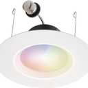 Juno RB56SC RGBW MW M6 RetroBasics Retrofit Smart Downlight, Switchable, RGBW, 5- to 6-Inch, Matte White
