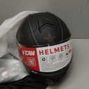 VCAN VX28 Full Face Modular Flip-Up Motorcycle Helmet DOT Approved, Coolmax Cheek Pad & OTG Ready (Large, Matte Black Star Stripe Silver)