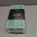 GORILLA GRIP Slow Melting Large Silicone Ice Cube Tray for Freezer, 2 Pack, Easy to Push 8 Giant Square Cubes, Use for Cocktails, Iced Coffee, Water Bottle, Frozen Puree, Kitchen Bar Essentials, Mint