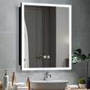 LED Medicine Cabinet with Light,2028inch,Recess Mirror Cabinet for Bathroom,3 Color,Dimmable,Demister,Detachable Side Plate,Recess Mount or Surface Mount