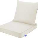 Deep Seat Cushions, Outdoor Cushions, Patio Furniture Cushions, Deep Seat & Back Cushion Patio Cushions with Removable Cover for Backyard Couch Sofa Fade Resistant  (22x22x3 in, Solid Beige)
