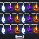 PARTY Life Halloween Lights - 20FT 30 Indoor/Outdoor String Lights, Battery Operated (Ghost&Pumpkin&Spider)