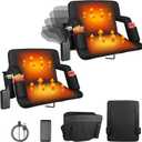 Heated Stadium Seats for Bleachers with Back Support 25 Inch Bleacher Chair with 20000mAh Batter3 Levels Heating Stadium Chair with 6 Reclinng Positions 3 Pockets Portable Waterproof (2, 25inch)