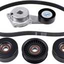 ApplianPar Belt Tensioner and Serpentine Belt Idler Pulley Component kit for Ford F150 2004-2010, Explorer 2006-2010, Expedition 07-14, Mark LT 06-08, Navigator 07-14, Mountaineer 06-10 4.6 5.4