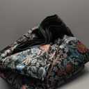 6x9 Washable Area Rugs for Living Room, Stain Resistant Vintage Rugs for Dining Room Under Kitchen Table, Bedroom, Floral Low Pile Non-Slip Large Carpet (6 x 9 Dark Green)