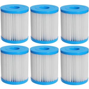 Type I Spa Hot Tub Filters Hot Tub Filter Replacement Cartridges Spa Inflatable Filter for 300/330 Gal/H Filter Pumps (6)
