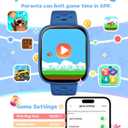 Smart Watch for Kids No Phone No APP Needed, 1.83" AMOLED Screen Fitness Tracker Watch with Pedometer, Kids Smart Watch with Heart Rate/Sleep Monitor, IP68 Waterproof for Boys Girls 5-12 (Blue)