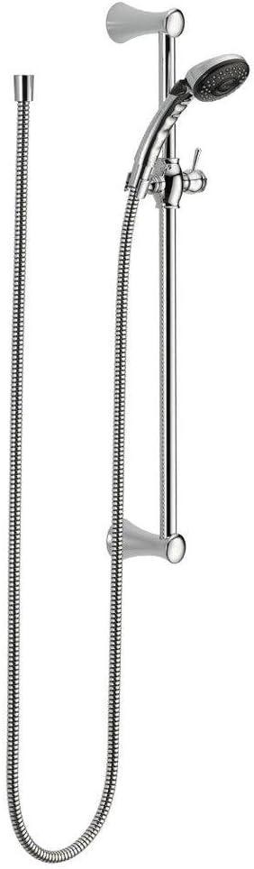 Delta Faucet 2-Spray Slide Bar Hand Held Shower with Hose, Chrome 57011