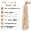 Blonde Soft Locs Crochet Hair20In Faux Locs Wavy Braids Hair for Women7Pack | Synthetic,100%Handmade,Quality,Soft,Thick,No smell,True to length,LightWeigh,Easy to install,,Long lasting for months