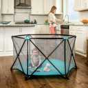 Regalo 48" 6-Panel My Play Portable Baby Play Yard, Aqua/Black
