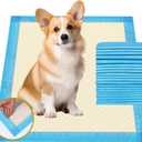 Gardner Pet Ultra Absorbent Thicker Dog Pee Pads Regular 22"x22" Leak-Proof Odor-Control Small Blue Puppy Training Pads Full Edge-Wrapping Pad for Dogs Dogs, Puppies, Doggie, Cats, Rabbits - 50 Ct