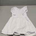 Toddler Dress Summer Baby Girls Sleeveless Ruffle Dresses for Girls Casual Birthday Party Beach Kids Sundress (18-24 Months, #1 White)