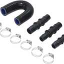 KDP 3-ply Reinforced Silicone Engine Heater Core Bypass Kit with 5/8" 3/4" PA66-GF33 Hose Connector Universal Fit for Most Common Heater Hoses