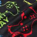 UNICABBIT21 Pajamas for Boys Cute Black Gamer Short Sleeve and Pants Sleepwear 2-pieces Big Kids Summer PJS Size 6