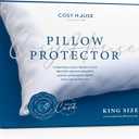 Cosy House Collection Luxury Zippered Pillow Protector - Master Bedroom Essentials - 100% Waterproof - Rayon Derived from Bamboo - Ultimate Noiseless Comfort & Cooling - Set of 2 (King)