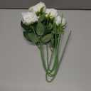 Bulk Artificial Flowers 50 PCS, Fake Velvet Silk White Roses with Long Stems Realistic Bouquet for Wedding Centerpieces, Faux Arrangement for Home Table Decor