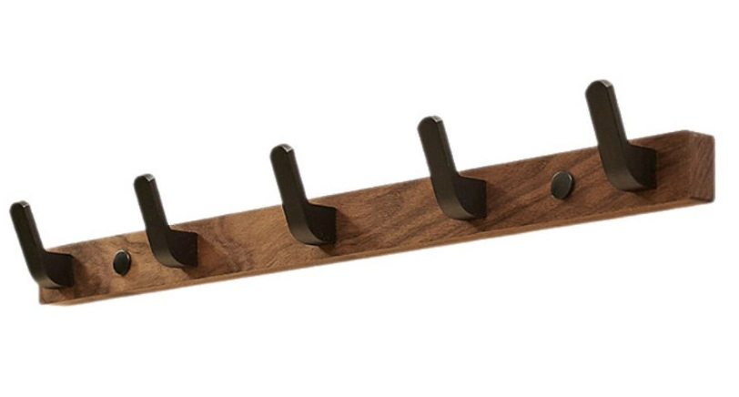 Wall Mounted Coat Rack - 5 Tri Hooks, Heavy Duty, Stainless Steel, Metal Coat Hook Rail for Coat Hat Towel Purse Robes Mudroom Bathroom Entryway 
