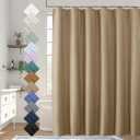 Aiyufeng Taupe Shower Curtain for Bathroom, Embossed Textured Fabric Shower Curtain for Bathroom - Soft Cloth & Hotel Spa, Machine Washable, 72X72, Taupe