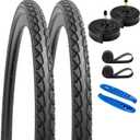 YUNSCM 2-PCS 700C Road Bike Tires 700x45C 47-622 Compatible with 700 x 45C Bicycle Tires (Y-911)