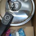 Stainless Steel Pressure Cooker, Peterboo 4 Quart Induction Compatible Thickened Pressure Cooker with Spring Valve Safeguard Devices, Compatible with Gas & Induction Cooker 2-3 Members Use