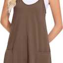 Women Tennis Workout Romper Mini Dress Summer Sleeveless Spaghetti Strap Athletic Sports Dress with Shorts (S)