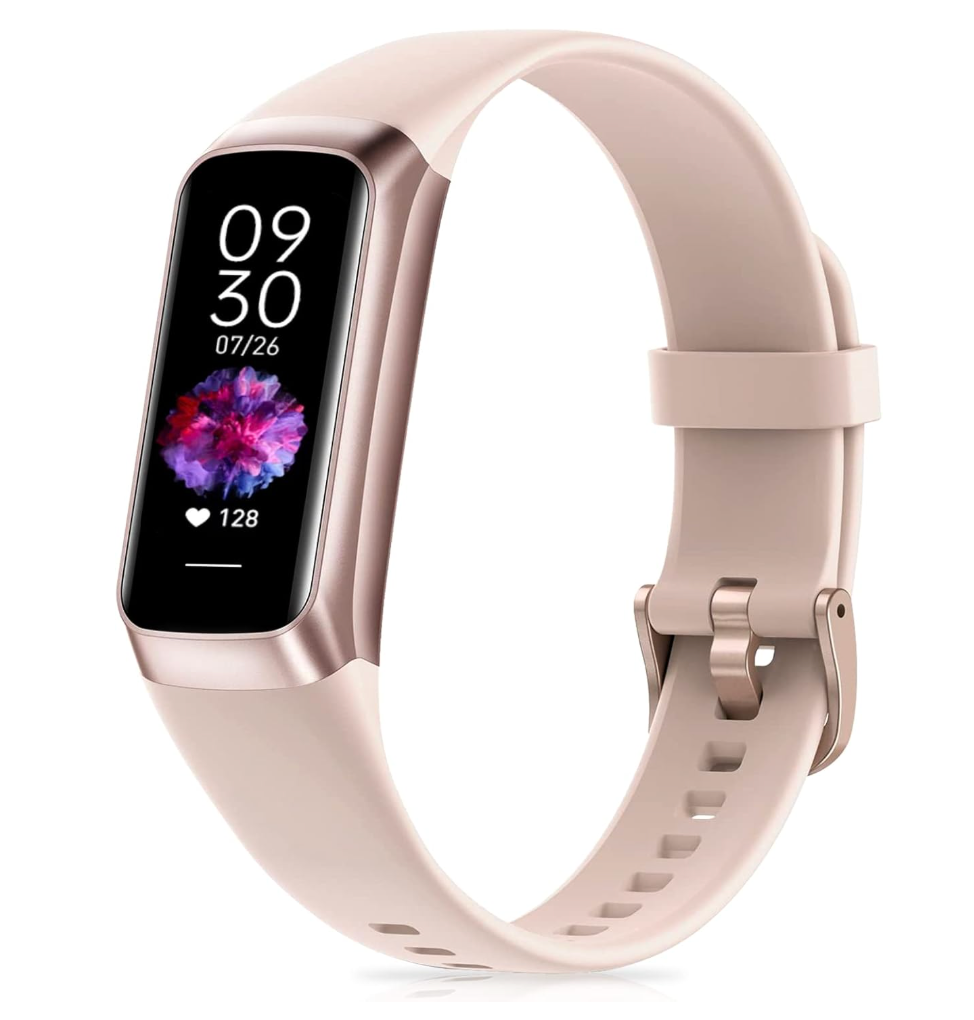 Fitness Tracker with Step Counter/Calories/Stopwatch, Activity Tracker, Health Tracker with Heart Rate Monitor, Sleep Tracker,1.10''AMOLED Touch Color Screen, Pedometer Watch for Women Men