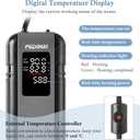 FEDOUR 600W 800W Titanium Aquarium Heater with External Controller, LED Digital Display Submersible Heater with Overheating Protection, for up to 220Gallon Fish and Turtle Tank (800W for up to 220Gal)