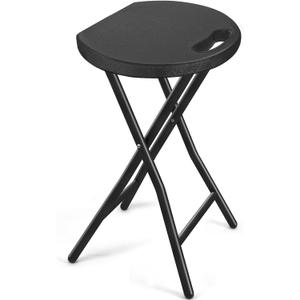 Portable Folding Chair with Handle, Heavy Duty Round Fold Stool Chair, 1 Pcs 18-Inch