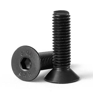 M6-1.0 x 60mm Flat Head Hex Socket Cap Screws Countersunk Bolts, Black Oxide Finish, 10.9 Grade Alloy Steel, Allen Hex Drive, Metric Fully Threaded, 25PCS