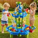 JUKUDAHU Water Table for Kids Ages 4-8 - Sand and Water Table with Beach Toys, Toddler Outdoor Toys, Activity Sensory Play Table, Birthday Gifts for Boys Girls 1-3 3-5