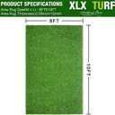 XLX TURF Realistic Artificial Turf Grass 8 FT X 10 FT - Large Fake Grass Carpet Indoor Outdoor Rug for Patio Balcony Dogs Pets Kennel Flooring Kids Playground - Low Pile
