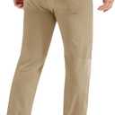 MAGCOMSEN Men's Hiking Pants Lightweight Quick Dry 7 Pockets Travel Pants for Men Water Resistant Ripstop Work Fishing (Beige)