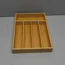 Silverware Organizer Kitchen Drawer Organizer Utensil Organizer Bamboo Silverware Holder Cutlery Organizer in Drawer Flatware Organizer Tray(5 slots, Natural