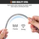 Drain Auger 25 Ft,Plumbing Snake With Drill Adapter,Pipe Clog Remover for Kitchen Bathroom Shower Sink Cleaning,Flexible Spring Steel
